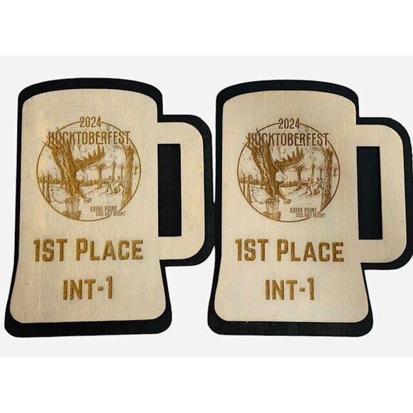 Custom Laser Engraved Wood Disc Golf Trophy, Gift Trophies, Discgolf Gifts - Picture 1 of 5